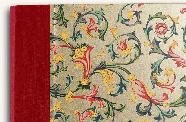 Schreibbuch A5 rot gold Papeterie Schreibweise